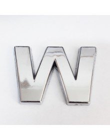 Cemax Letter W 3.75 cm Chrome Adhesive