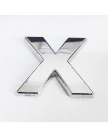 Cemax Letter X 3.75 cm Chrome Adhesive