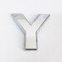 Cemax Letter Y 3.75 cm Chrome Adhesive