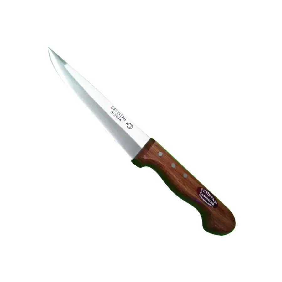 Çetintaş Bursa Sacrifice and Butcher Knife No:1, 14 cm, Wooden Rose Handle Çetintaş Bursa Sacrifice and Butcher Knife No:1, 14 cm, Wooden Rose Handle