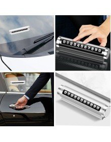 Dial-up In-Car Telephone Number Holder Dial-up Aluminum Car Parking Numberer