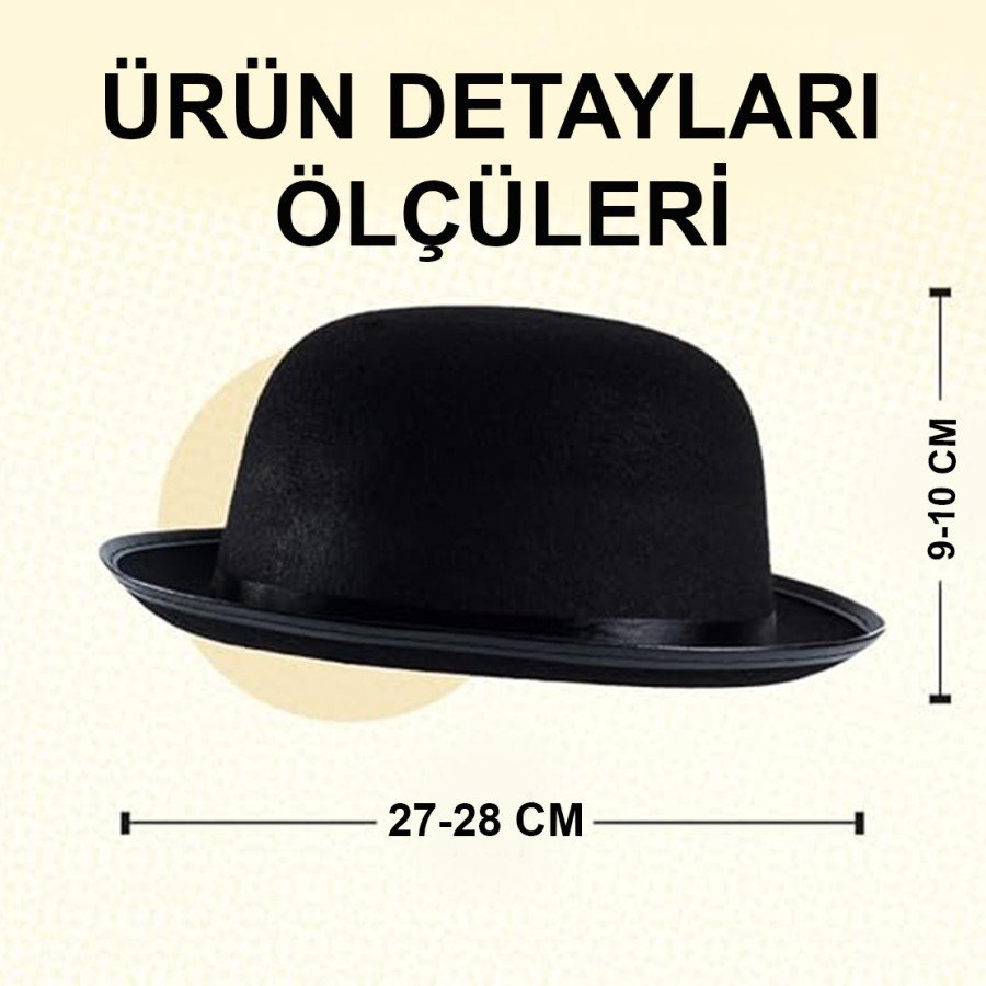 Charlie Chaplin Style Children s Hat – Black Bowler Party Hat