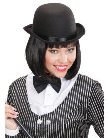 Charlie Chaplin Style Adult Hat – Black Bowler Party Hat