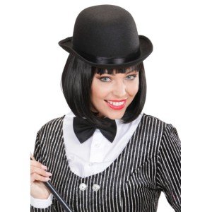 Charlie Chaplin Style Adult Hat – Black Bowler Party Hat