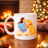Love Themed Porcelain Mug with Woman and Dog Figures MODEL 78 – Meaningful Design Coffee Cup Special for Animal Lovers