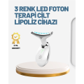 Skin Rejuvenating Rechargeable Beauty Device – With Positive/Negative Ion, Vibrating Massage and Red-Blue-Green Light