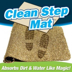 Clean Step Mat Washable Microfiber Dirt Dust Absorbing Indoor-Outdoor Mat