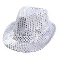 Child Size Silver Sequined Hat Performance Hat Michael Jackson Hat 54 No Child Size Silver Sequined Hat Performance Hat Michael Jackson Hat 54 No