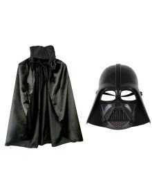 Child Size Star Wars Star Wars Darth Vader Mask and 90 cm Cloak Set Black