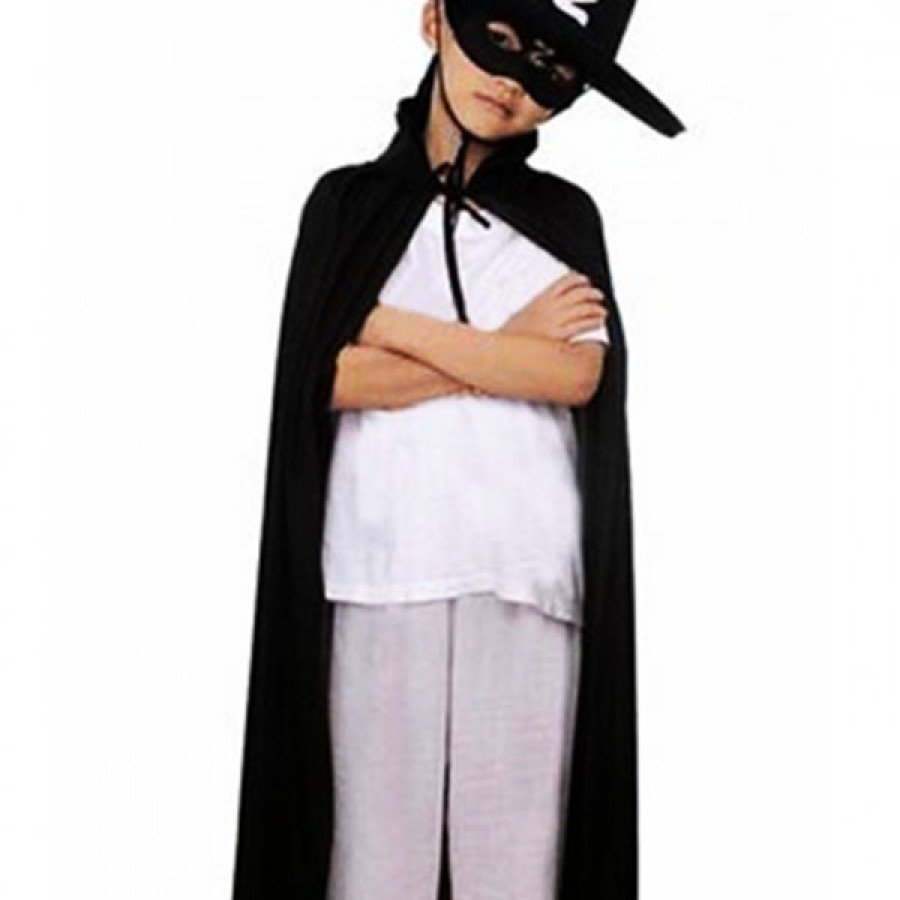 Child Boy Zorro Cloak + Hat + Mask Costume Set