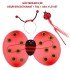 Ladybug Wing + Crown + Wand 3 Piece Costume Set for Children's Performance
