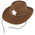 Children's Cowboy Hat Plastic Flock Coated Light Brown