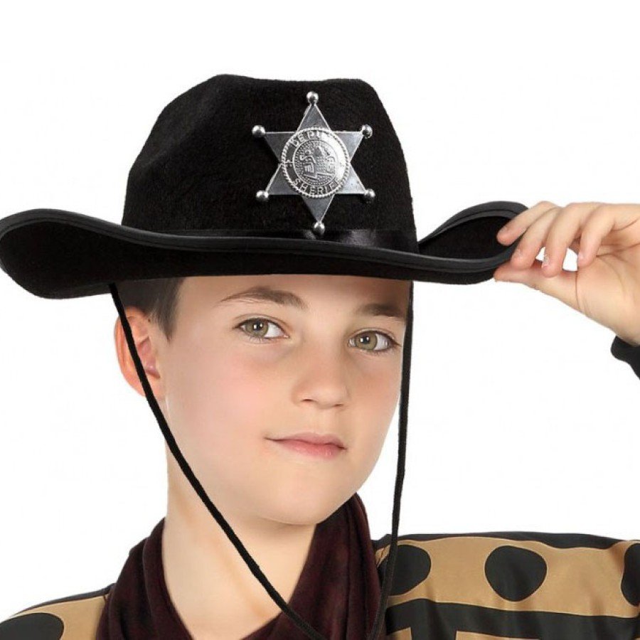 Kids Cowboy Hat Sheriff Hat Black Color
