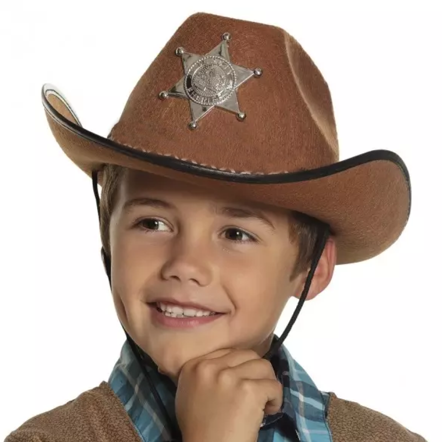 Children s Cowboy Hat - Wild West Cowboy Sheriff Hat Brown Color