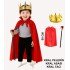 Child King Costume Set – Red Cloak, Crown and Scepter (90 cm)