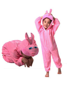 Children's Rabbit Costume Pink Color 6-7 Years 120 cm