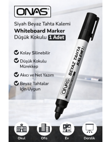 Onas Black Whiteboard Marker Whiteboard Marker Low Odor 1 Piece