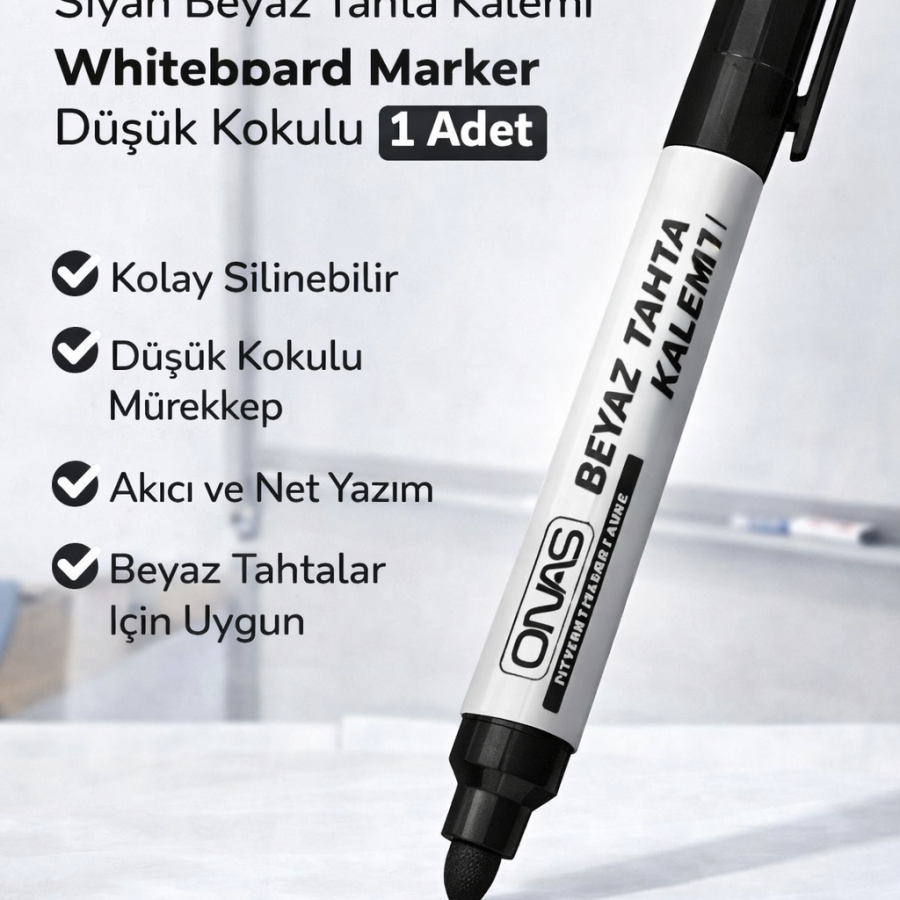 Onas Black Whiteboard Marker Whiteboard Marker Low Odor 1 Piece Onas Black Whiteboard Marker Whiteboard Marker Low Odor 1 Piece