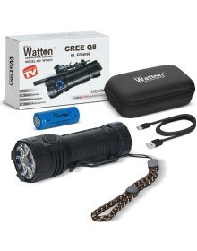 CREE Q8- XPG 8+1 LED RECHARGEABLE FLASHLIGHT WATTON WT-623