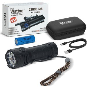 CREE Q8- XPG 8+1 LED RECHARGEABLE FLASHLIGHT WATTON WT-623