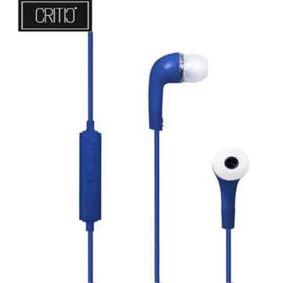 Critic J5 Earbud Headphones Blue