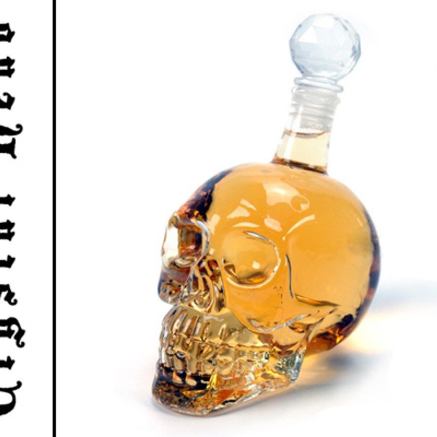 Crystal Head Kuru Kafa Cam Şişe 350 ml Crystal Head Kuru Kafa Cam Şişe 350 ml