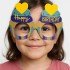 Cupcake Themed Birthday Colorful Cardboard Happy Birthday Glasses 6 Pieces