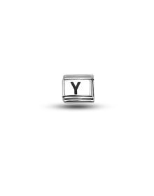 Nomination Bracelet Compatible Letter Y Charm – Stainless Steel Letter Module – Personalized Bracelet Accessory