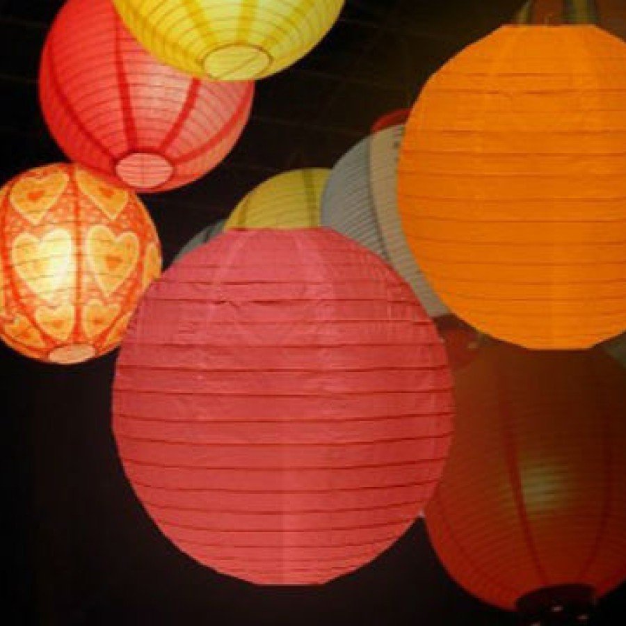 Decorative Chinese Lantern – Paper Lamp – Orange Decorative Chinese Lantern – Paper Lamp – Orange