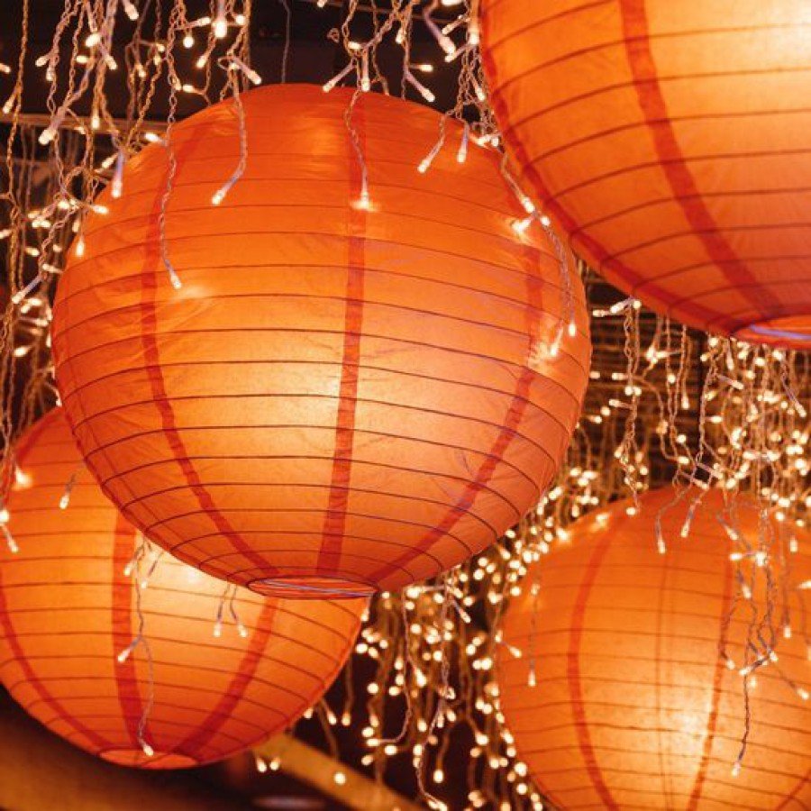 Decorative Chinese Lantern – Paper Lamp – Orange Decorative Chinese Lantern – Paper Lamp – Orange