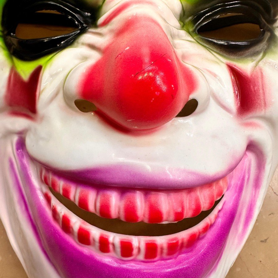 Infuriating Smile Psycho Clown Themed Joker Mask