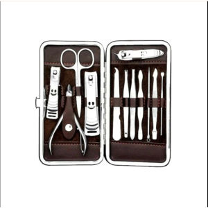 Manicure Set of 12 with Leather Bag