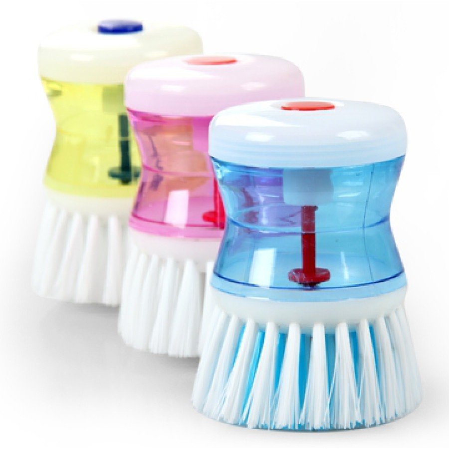 Dish Brush with Detergent Chamber