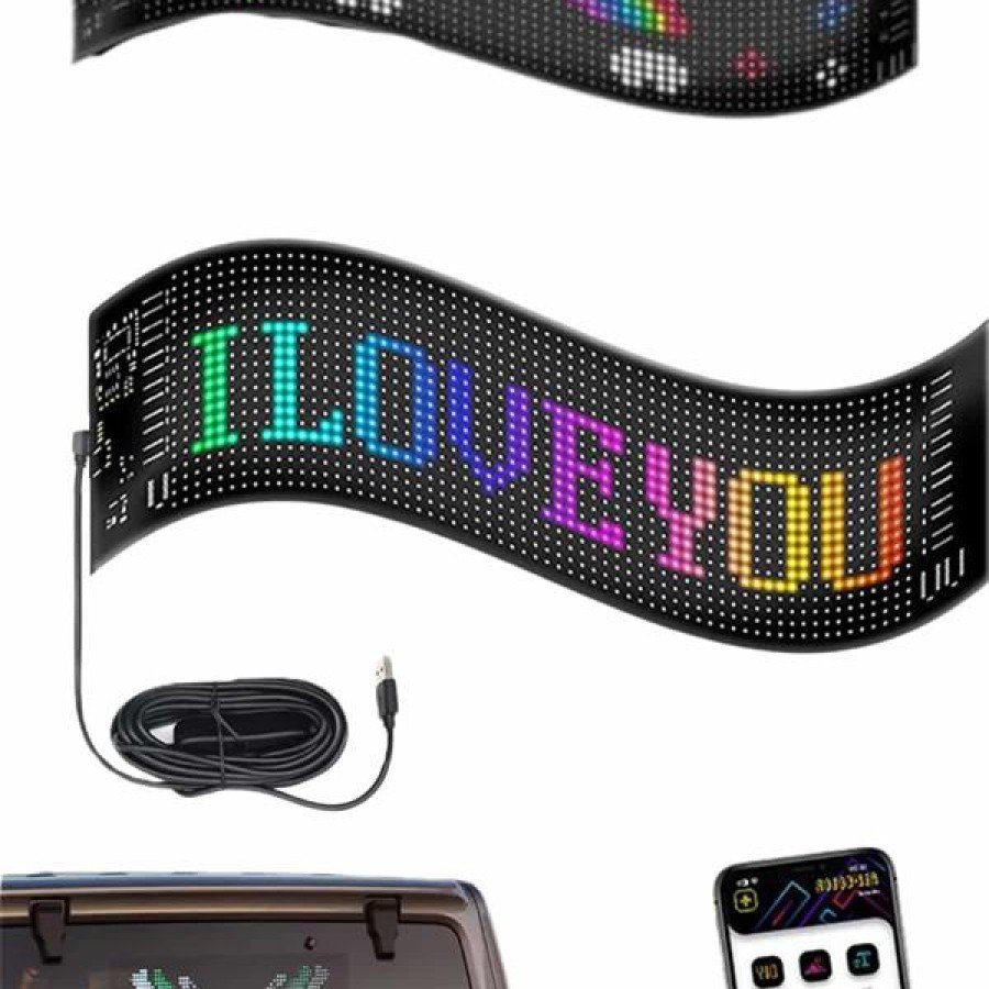 Digital Car Lettering Screen Matrix Largest Size Matrix LED Panel 19*96 pixels