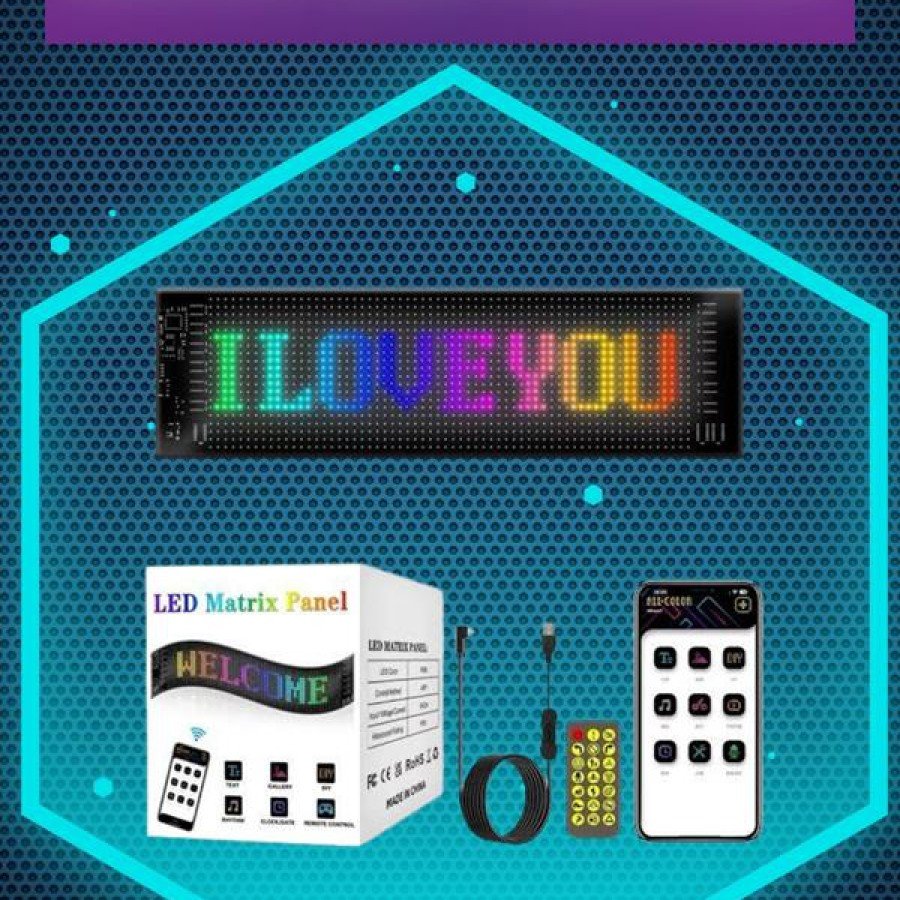 Digital Car Lettering Screen Matrix Largest Size Matrix LED Panel 19*96 pixels
