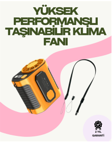 Turbo Portable Fan with Digital Display – USB Type-C, 3 Cooling Modes