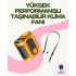 Turbo Portable Fan with Digital Display – USB Type-C, 3 Cooling Modes