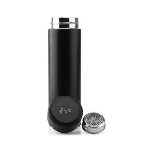 Colored Steel Thermos with Digital Temperature Display - 500 ML