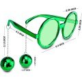 Disco Party Glasses with Ball Earrings Green Color Disco Party Glasses with Ball Earrings Green Color