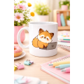 Porcelain Mug with Cute Fox Design MODEL 115 – Coffee Cup with Laptop and Sweet Fox Figure for Office & Home Use Porcelain Mug with Cute Fox Design MODEL 115 – Coffee Cup with Laptop and Sweet Fox Figure for Office & Home Use