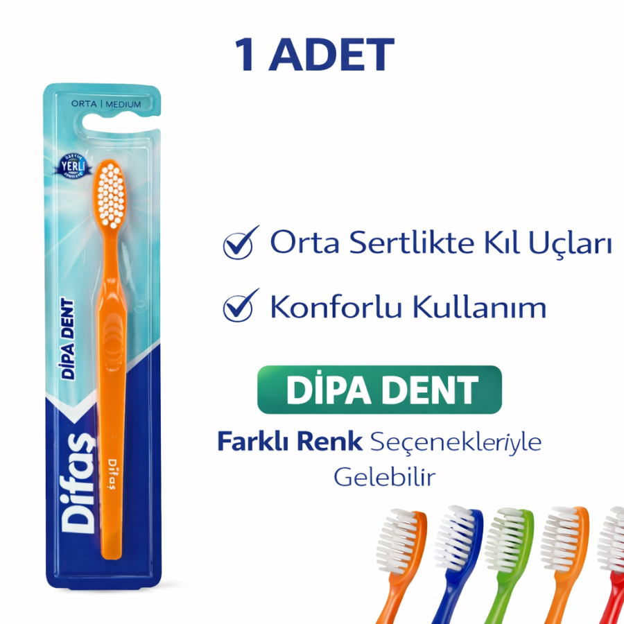 Difas Dipa Dent Medium Toothbrush Medium Hard 1 PC