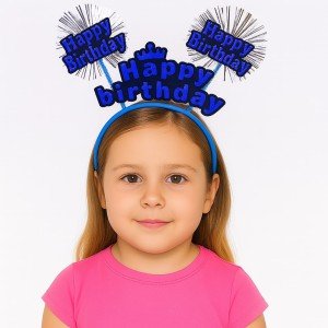 Blue Crown for Birthday Celebration – Party Crown with Sparkly Lettering Blue Crown for Birthday Celebration – Party Crown with Sparkly Lettering