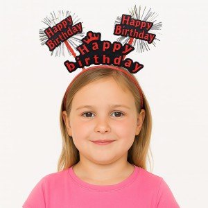 Red Crown for Birthday Celebration – Party Crown with Sparkly Lettering Red Crown for Birthday Celebration – Party Crown with Sparkly Lettering