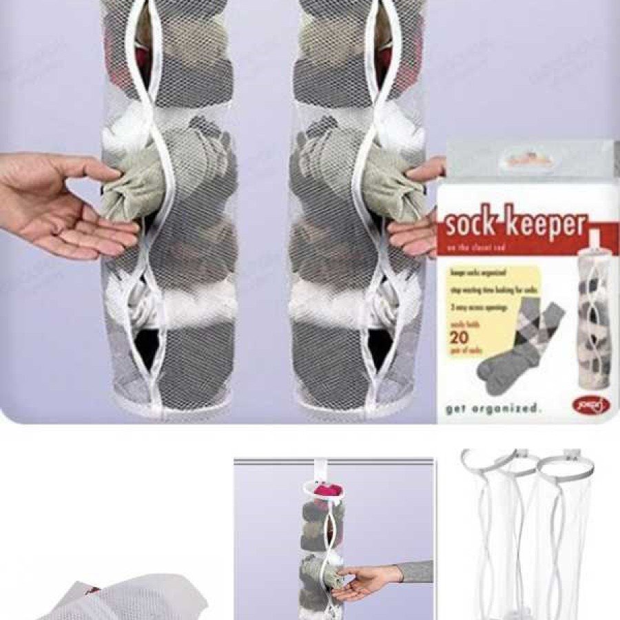 Hangable Inside Closet Clean Sock Organizer Sock Net Hanger