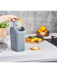 Mini Trash Can with Rotating Lid 2.5 LT - Cream
