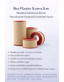 Cloth Patch 5 cm x 5 m Medical Fixation Tape Hypoallergenic Adhesive Surgical Cloth Patch