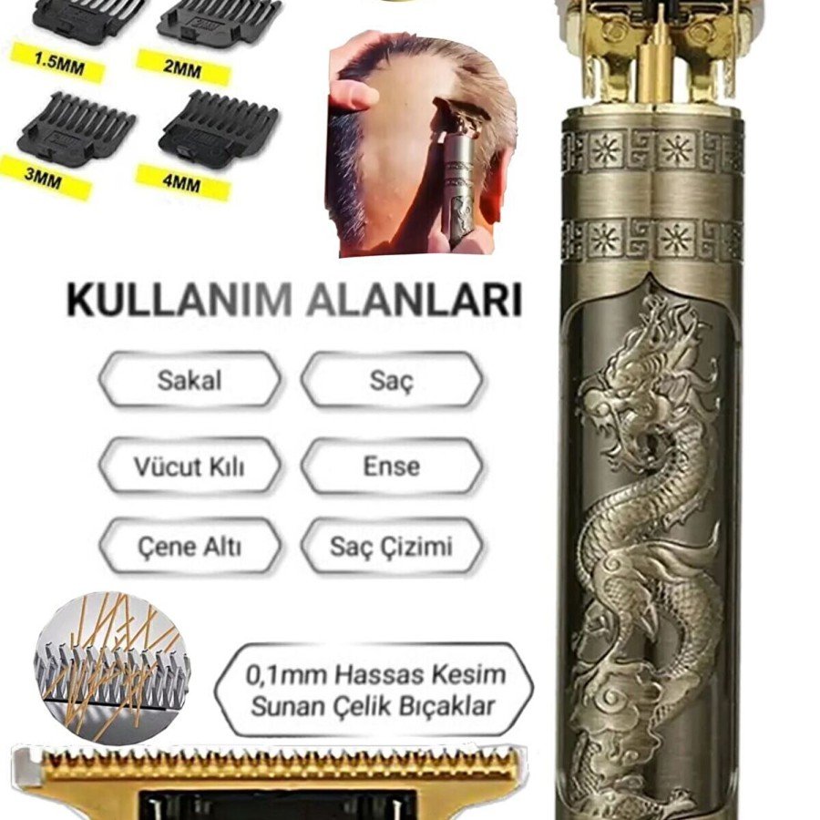 Dragon Steel Case Professional Hair Beard Nape Drawing Whole Body Hair Pre-Laser Shaver