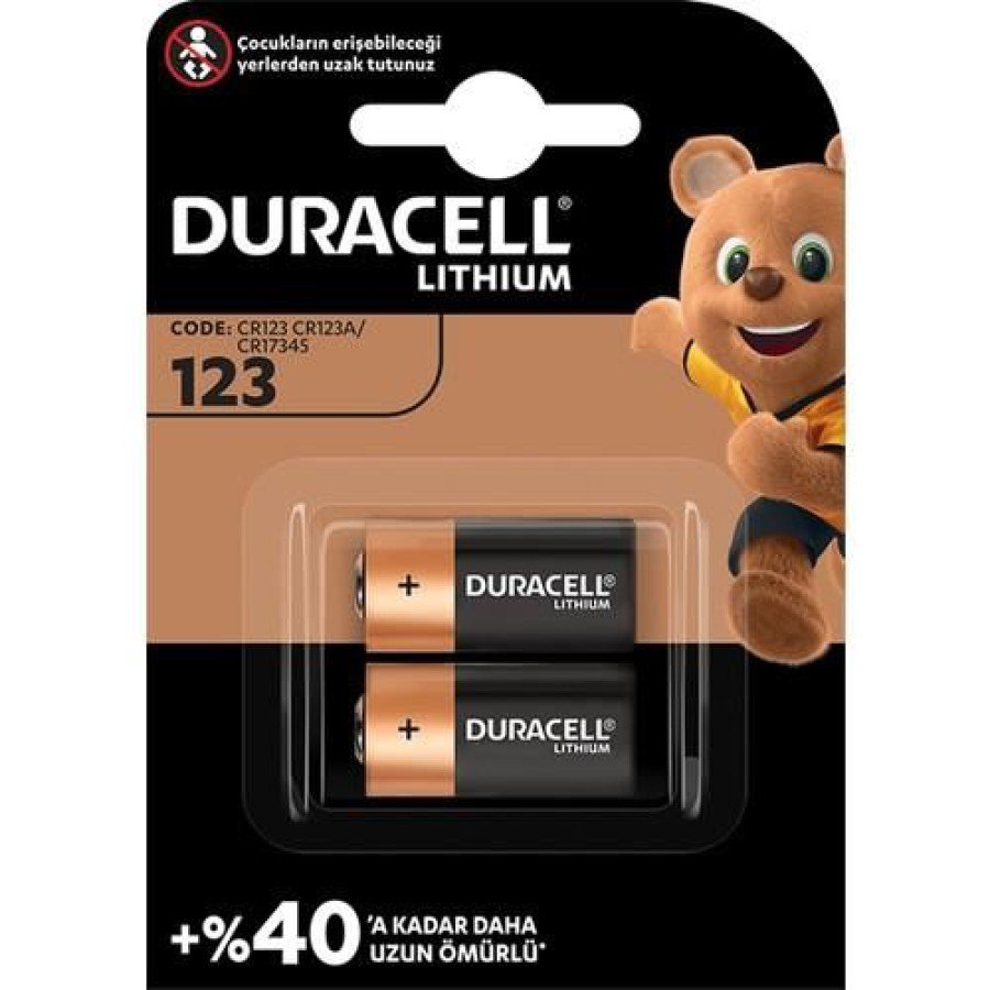 Duracell 123A 3 Volt Lithium Battery 2 Pieces Duracell 123A 3 Volt Lithium Battery 2 Pieces