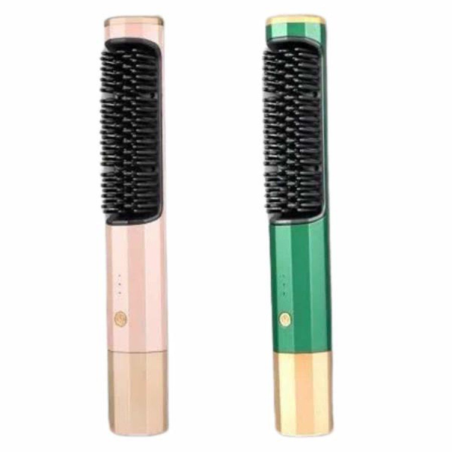 Straightening Brush Hair Straightener Occasional Blow Dryer Comb Portable