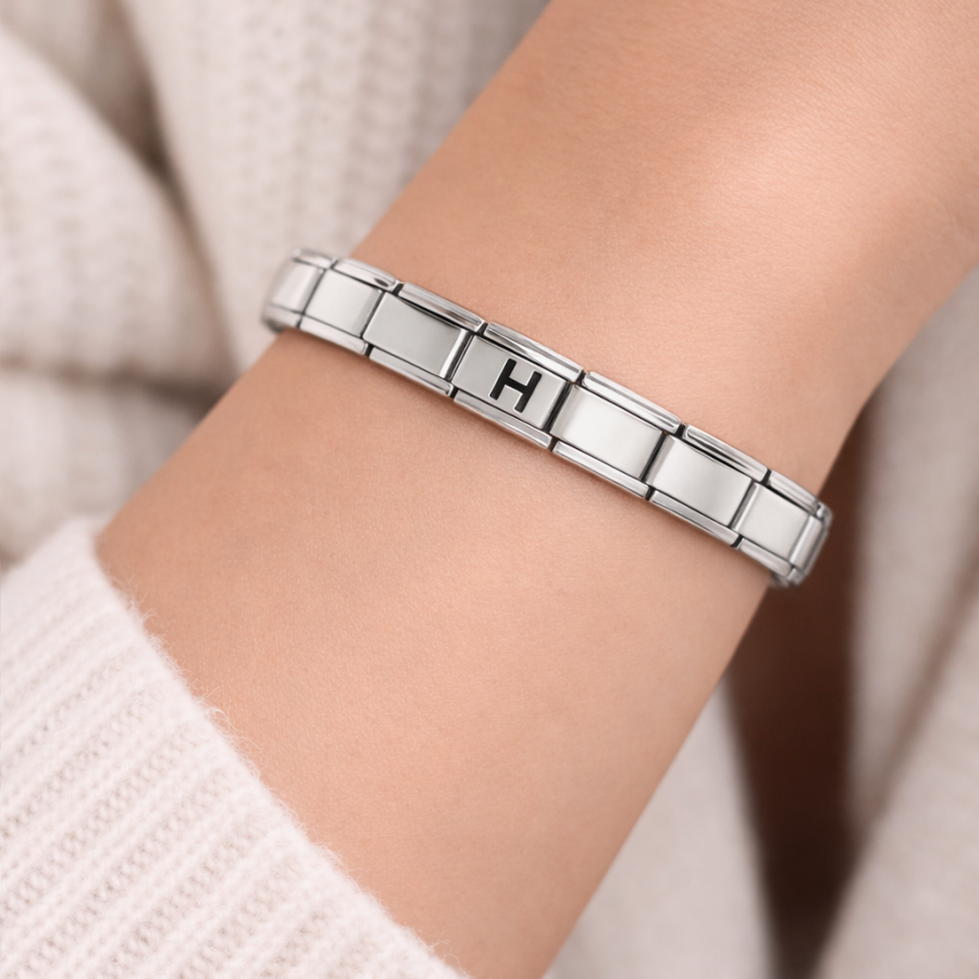 H Letter Steel Bracelet – Personalized Initial Bracelet – Stainless Steel Elegant Women s Bracelet H Letter Steel Bracelet – Personalized Initial Bracelet – Stainless Steel Elegant Women s Bracelet